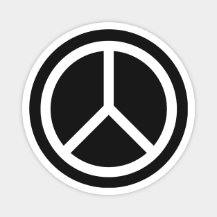 Peace Sign - Black White Magnet